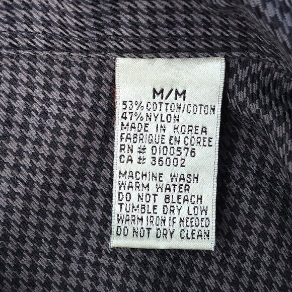 RETRO CHERESKIN Houndstooth Button Up Shirt Men's Medium Relaxed Fit - Picture 4 of 6